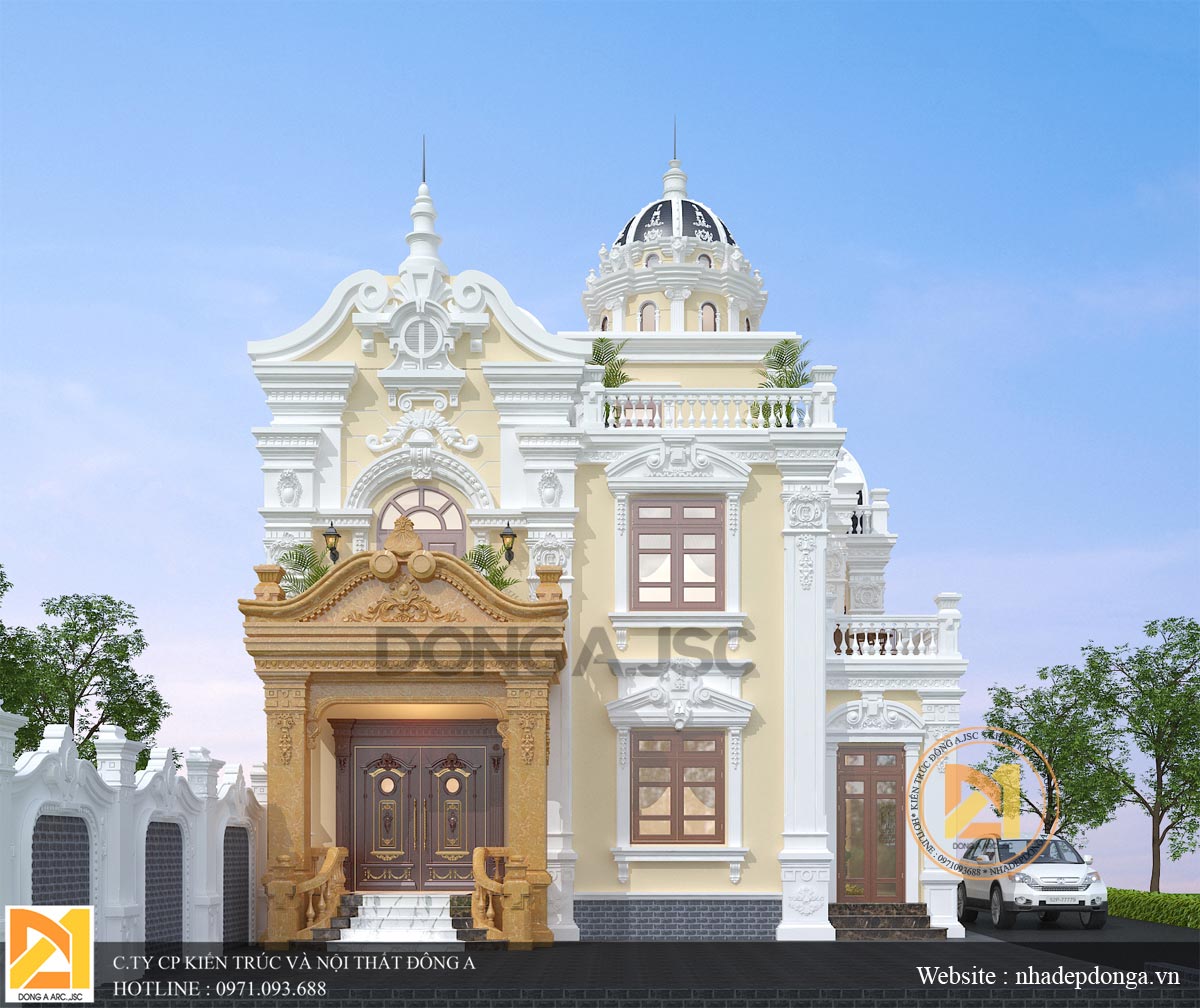 Ngắm nhìn biệt thự 2 tầng cổ điển đẹp tại Vĩnh Phúc
