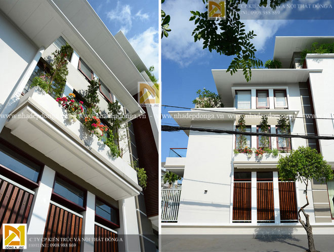 Phối cảnh thiết kế biệt thự hiện đại 4 tầng đẹp Phoi canh thiet ke biet thu hien dai 4 tang huong tay