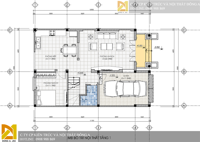 Biệt thự mini 2 tầng mái thái