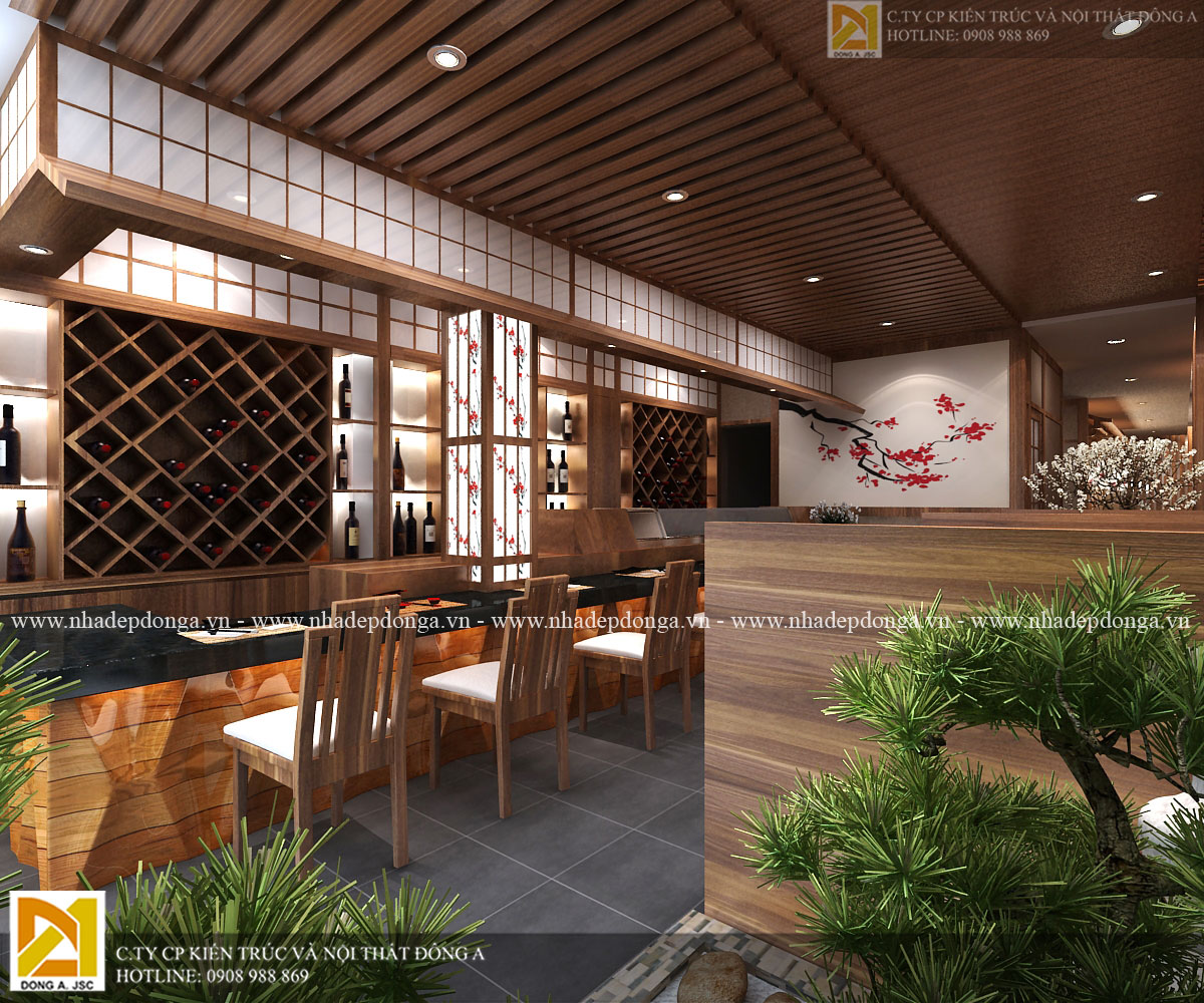 Thiết kế nhà hàng Nhật Bản truyền thống