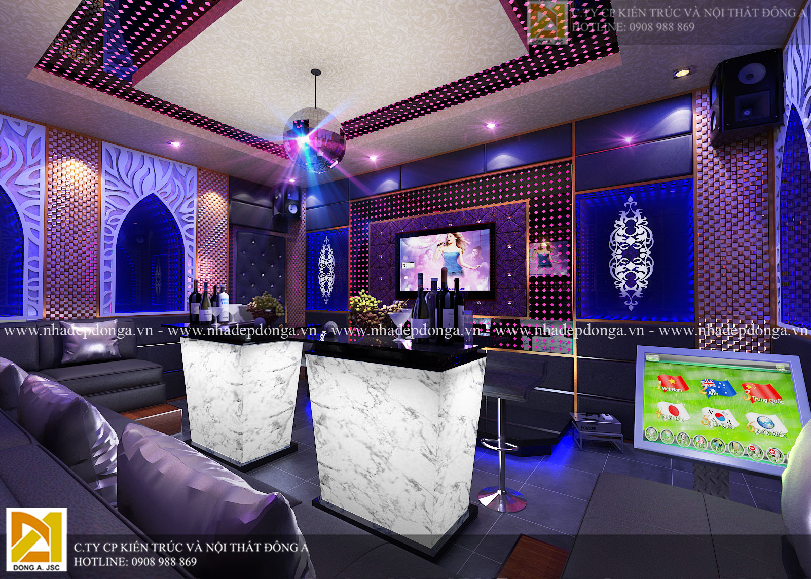 Thiết kế phòng karaoke đẹp
