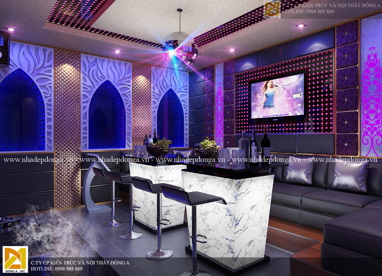 Thiết kế phòng karaoke đẹp