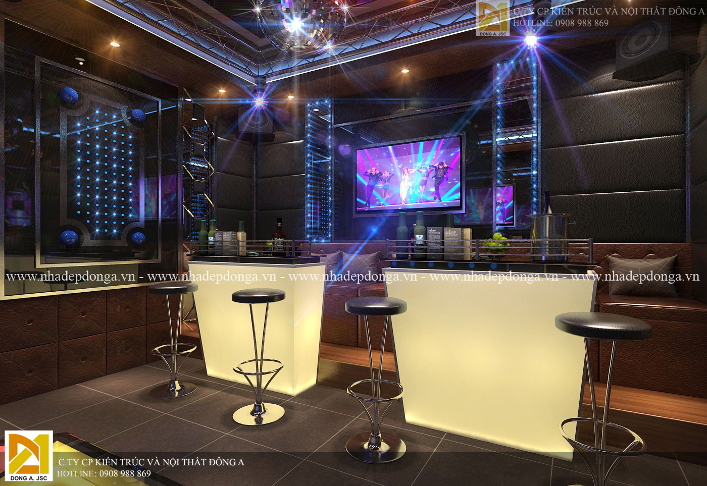 Thiết kế phòng karaoke đẹp 