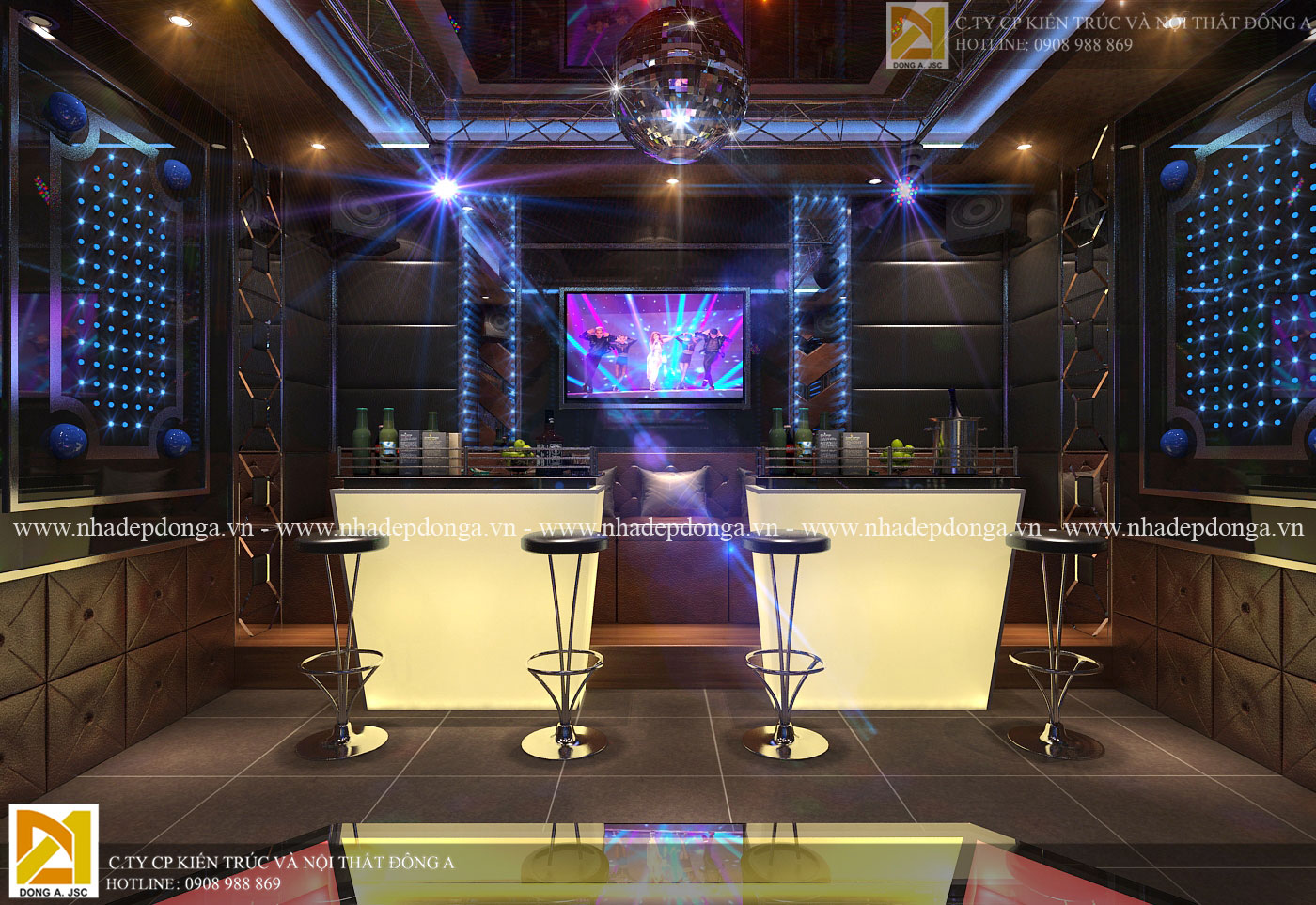 Thiết kế phòng karaoke đẹp 