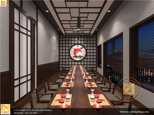 Mẫu thiết kế nhà hàng Nhật Bản sang trọng NTNH-4740