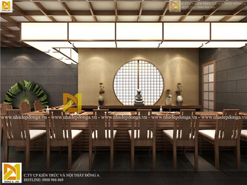 Thiết kế thi công nội thất nhà hàng Nhật Bản NTNH-2317